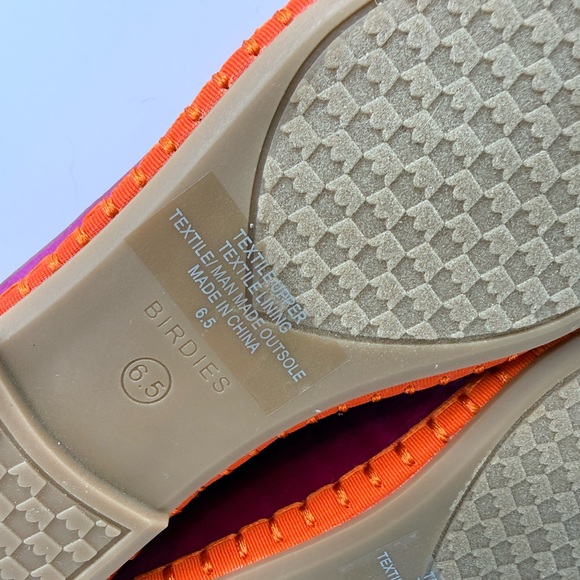 BIRDIES “The Heron” Women’s Hot Pink Velvet Espadrille Loafer Flats Size 6.5 - Picture 13 of 14